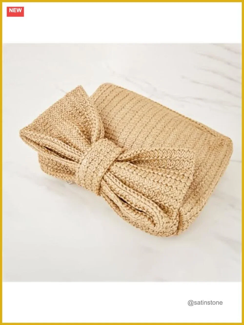 Woven Straw Clutch Purse Summer Beach Crossbody Handbag